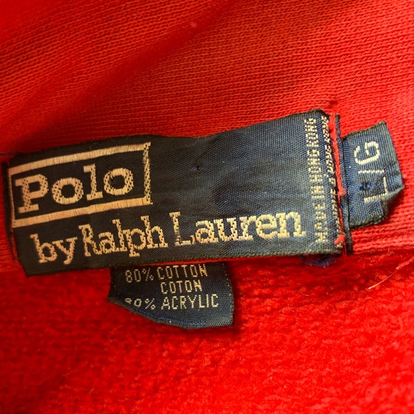 Vintage Polo by Ralph Lauren zip pullover 96 collection 1/4 zip sweater size L - Picture 5 of 5